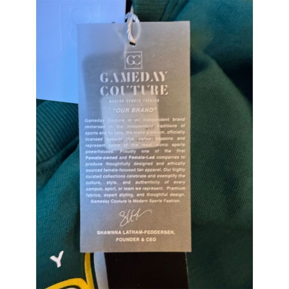 Green Bay Packers NFL Women's Rhinestone Star Sleeve Sweatshirt Green Size Large - Picture 16 of 16